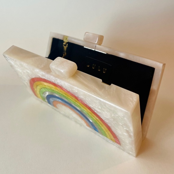 NWT Handcrafted LULU NYC Rainbow Crossbody Handbag - Picture 4 of 8